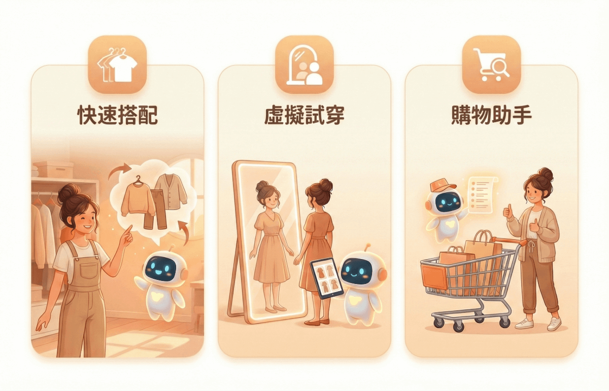 穿搭精靈三大功能圖